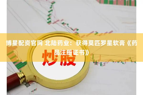博星配资官网 北陆药业：获得莫匹罗星软膏《药品注册证书》